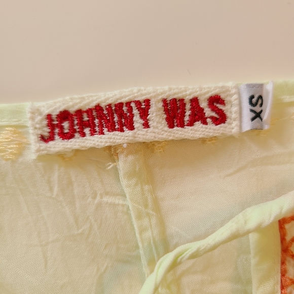 *SOLD* Johnny Was Leemon Embroidered Tunic Top Sheer Gauzy Shirt XS - Picture 7 of 15